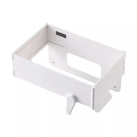 Wall Mounted Foldable Trash Bag Rack Creative Plastic Garbage Storage Holder Organizer For Kitchen Bathroom Household Daily Use