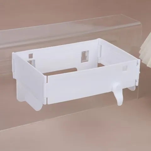 Wall Mounted Foldable Trash Bag Rack Creative Plastic Garbage Storage Holder Organizer For Kitchen Bathroom Household Daily Use