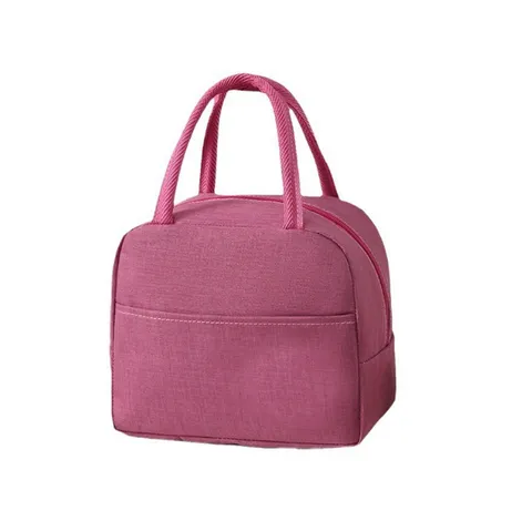 Sac à Repas Isolé Portable Imperméable en Polyester Sac Cabas Thermique Isotherme avec Poche Avant pour Travail École