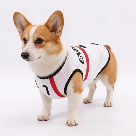 Gilet de Maillot de Football en Mesh Respirant pour Petits Chiens et Chats Vêtements d'Été pour Chiot Vêtement Sportif