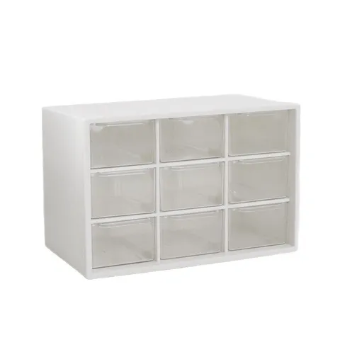 Plastic Desktop Storage Box Multi-Grid Drawer Organizer Clear Cosmetic Storage Container Desk Sundries Organizer
