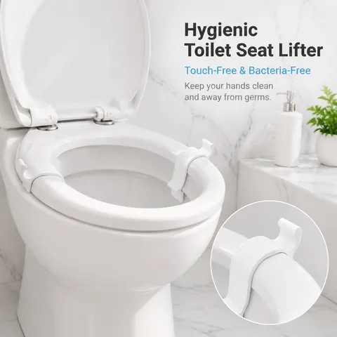 Household Toilet Seat Lifter Plastic Detachable Toilet Lid Lifter Clean Hands Practical Bathroom Accessory