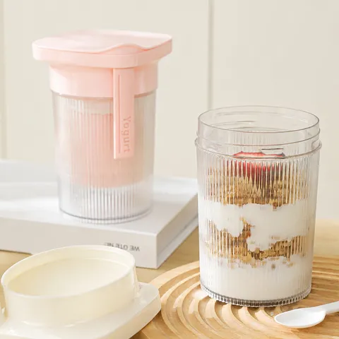 Tasse Filtre à Yaourt Ménage Séparateur de Petit-Lait Passoire à Yaourt en Plastique Portable Avec Plaque de Presse Chiffon