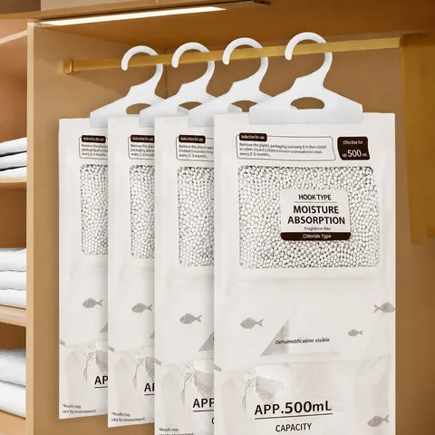 Hanging Wardrobe Dehumidifier Bag Moisture Absorber Calcium Chloride Moisture Proof Desiccant For Home Dormitory