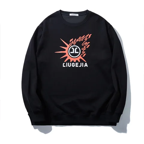 Men's Casual Loose Hooded Sweatshirt Plus Size Cotton Blend Flame Letter Print Long Sleeve Pullover Hoodie Top