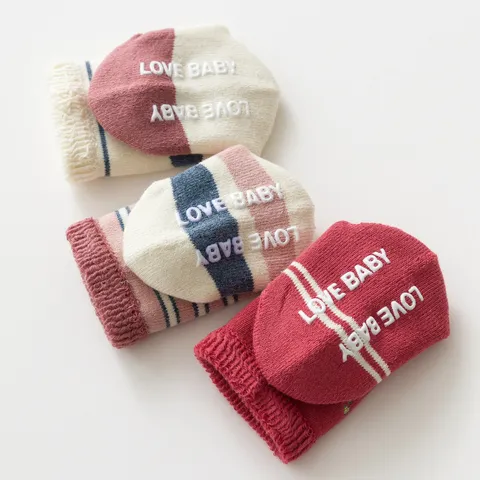 Baby Thickened Terry Warm Long Tube Socks Non-Slip Floor Socks Cute Cartoon Winter Infant Socks For Toddlers