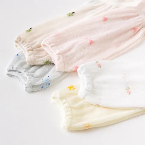 Infants Over The Knee Anti-Mosquito Socks Cotton Ice Silk Mesh Cute Pattern Breathable Spring Summer Baby Long Socks