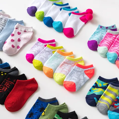 Kids Thin Breathable Boat Socks Cute Cartoon Animal Striped Slogan Low Cut Socks For Boys And Girls