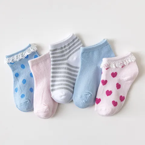 Kids Thin Breathable Boat Socks Cute Cartoon Animal Striped Slogan Low Cut Socks For Boys And Girls