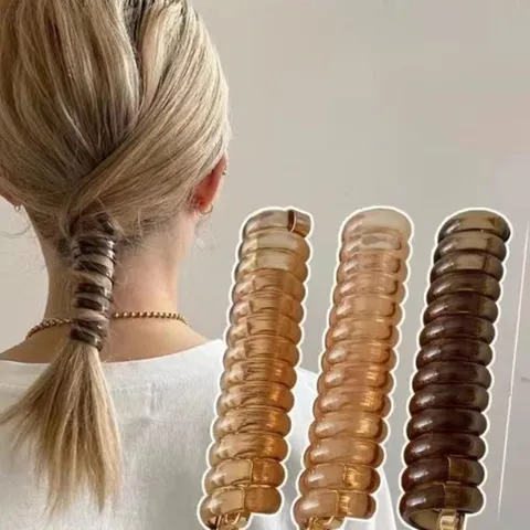 Koreaanse Stijl Eenvoudige Hars Telefoonkoord Haarelastiek Zoet Fris Mode Haartouw Veelzijdige Haaraccessoires Voor Vrouwen