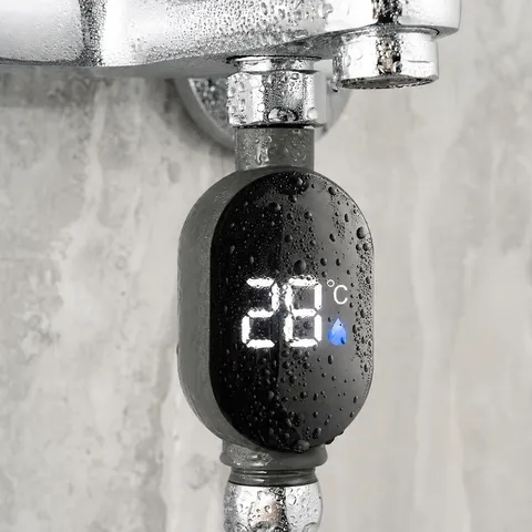 Thermomètre d'Eau de Douche Numérique LED Moniteur de Température de Robinet Thermomètre de Bain Auto-Alimenté Pour la Maison