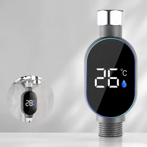 Household LED Digital Water Temperature Meter Shower Bath Thermometer Universal Interface Waterproof Smart Bath Monitor