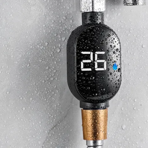 Household LED Digital Water Temperature Meter Shower Bath Thermometer Universal Interface Waterproof Smart Bath Monitor