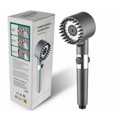 High Pressure Handheld Shower Head Bathroom Water Saving Spray Showerhead With One Click Stop Button Massage Multifunctional Shower Sprayer