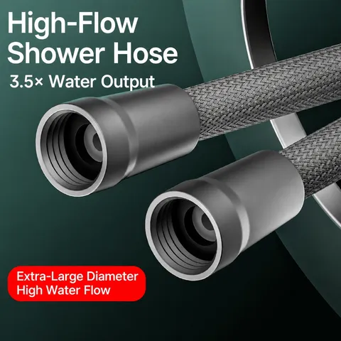 Flexible de Douche Tressé en Nylon Antidéflagrant Tuyau d'Eau de Salle de Bain Flexible Raccord Universel Pièce de Rechange