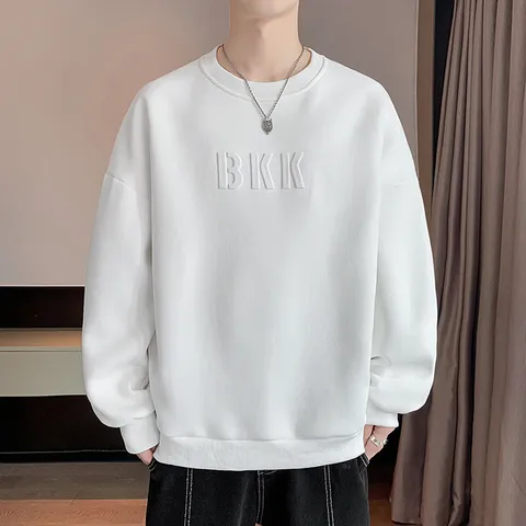 Herren Casual Locker Plus Size Kapuzenpullover Baumwolle Langarm Buchstabe Druck Pullover Sweatshirt Für Herbst Winter