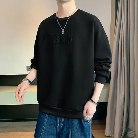 Herren Casual Locker Plus Size Kapuzenpullover Baumwolle Langarm Buchstabe Druck Pullover Sweatshirt Für Herbst Winter