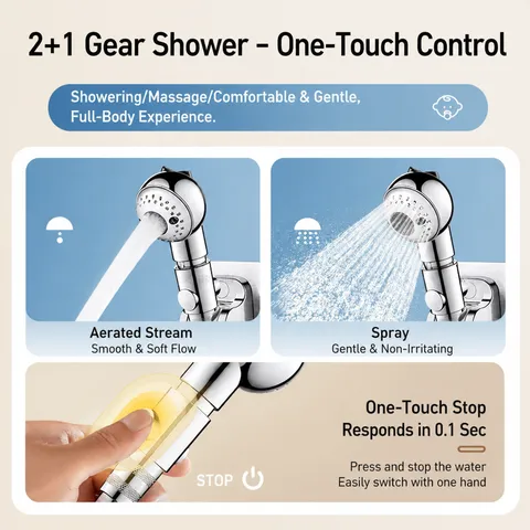 Baby Shower Head Infant Bath Shower Spray Wand With Hose And Bracket Two Gear Water Output Bathroom Supply