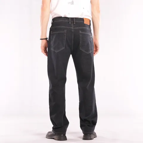 Herren Übergröße Stretch Denim Jeans Lässige Locke Gerade Hose Klassisch Gewaschene Denim Hose Für Herren