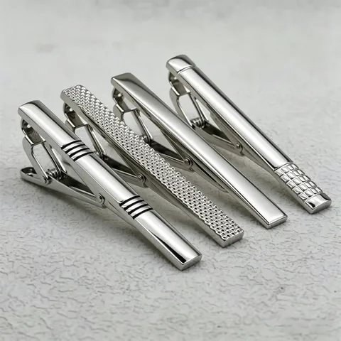Heren Zakelijke Koperen Dasclip Eenvoudige Metalen Das Speld Verzilverd Formele Pak Accessoires Mode Dasclip Cadeau