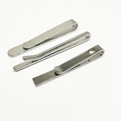Heren Minimalistische Zakelijke Koperen Krawattenklammer Verzilvered Formeel Pak Mode Accessoires
