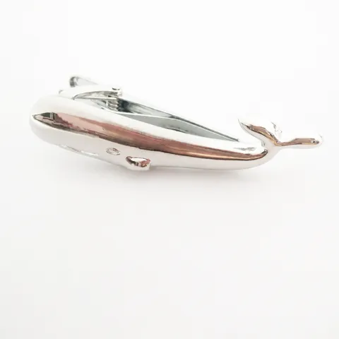 Vintage Koperen Walvis Dasclip Voor Mannen Verzilverd Zakelijk Pak Das Speld Mode Accessoires Sieraden