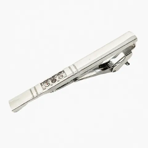 Heren Zakelijke Stropdasclip Koper Zilver Verguld Strass Krawattenstift Formeel Pak Accessoire Huwelijk Cadeau