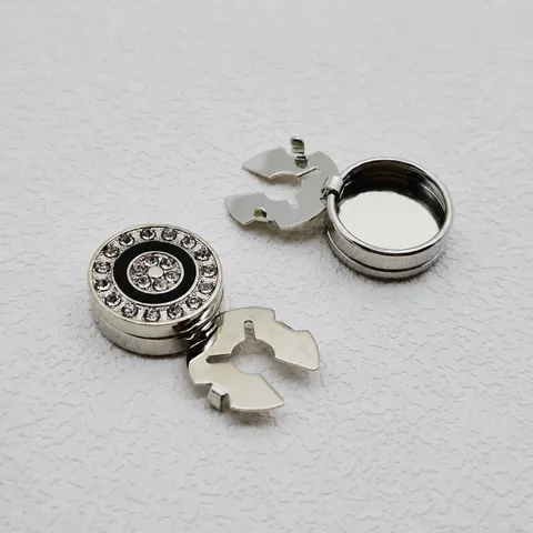 Heren Messing Manchetknopen Ronde Strass Kristal Zakelijk Pak Shirt Manchet Knopen Goud Zilver Verguld Mode Sieraden