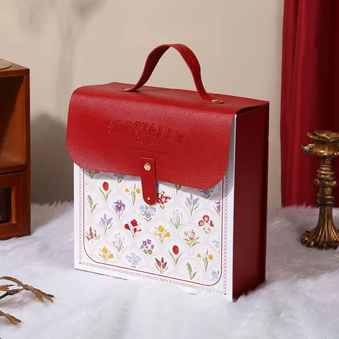 Portable Leather Gift Box High-End Empty Present Packaging Box For Birthday Wedding Party Holiday Decorative Storage Box