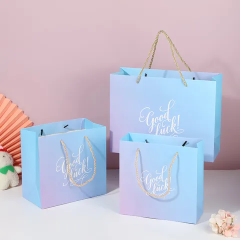 Gradient Double Open Heart Gift Box With Handbag Valentine Day Candy Box Cosmetic Packaging Decorative Storage Box