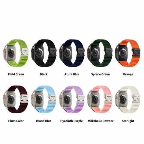 Cinturino per Orologio in Nylon Alpine Loop Compatibile con Smartwatch Fibbia in Acciaio Inossidabile