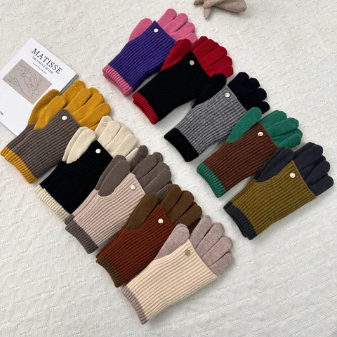 Damen Winter Strick Handschuhe Alpakasamt Konvertierbare Fingerlose Warme Thermische Handschuhe Mode Damen Fäustlinge