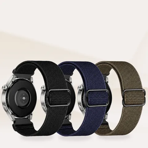 Elastic Nylon Braided Watch Band Quick Release Sport Replacement Strap Breathable Adjustable Universal Wristband Accessory
