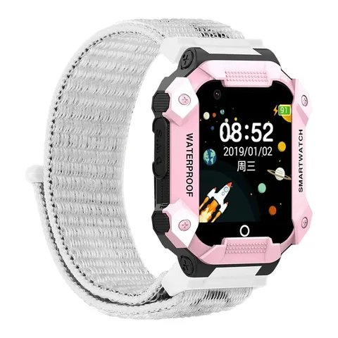 Nylon Geweven Horlogeband Lus Band Vervanging Polsband Voor Kinderen Smartwatch Ademend Verstelbaar Sport