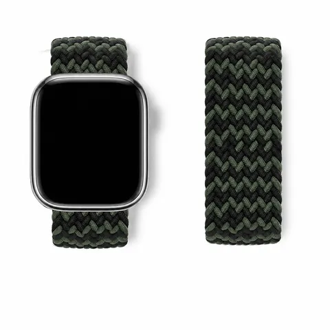 Geflochtenes Solo Loop Nylon Uhrenarmband Für Smartwatch Ersatz Elastisches Sport Armband Handgelenkband Atmungsaktives Band