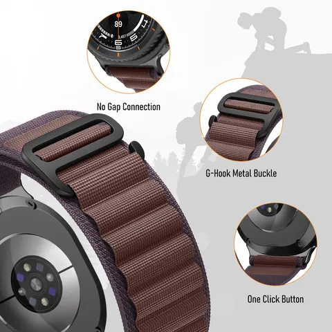 Cinturino di Ricambio Alpine Loop in Nylon Tessuto Traspirante per Smartwatch