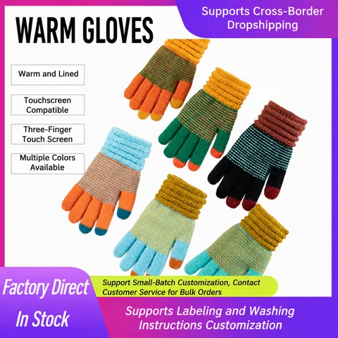Winter Verdickte Warme Strickhandschuhe Für Damen Herren Kunstkaschmir Touchscreen Thermische Handschuhe