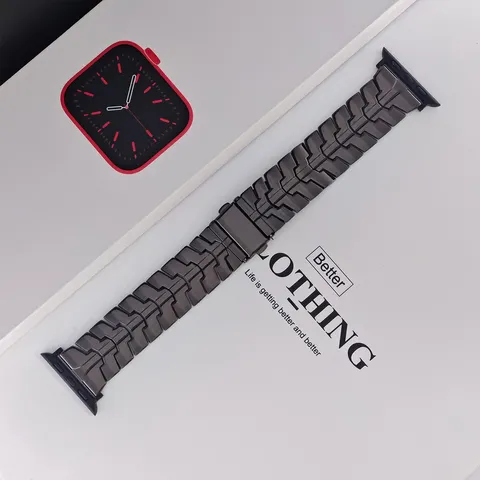 Roestvrij Staal Metalen Horlogeband Vervangende Band Mecha Stijl Schakelarmband Voor Apple Watch Series Ultra
