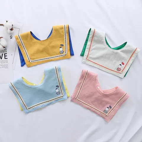 Newborn Baby Cotton Bib Cartoon Print Saliva Towel Infant Toddler Feeding Apron Cute Korean Style Baby Accessories