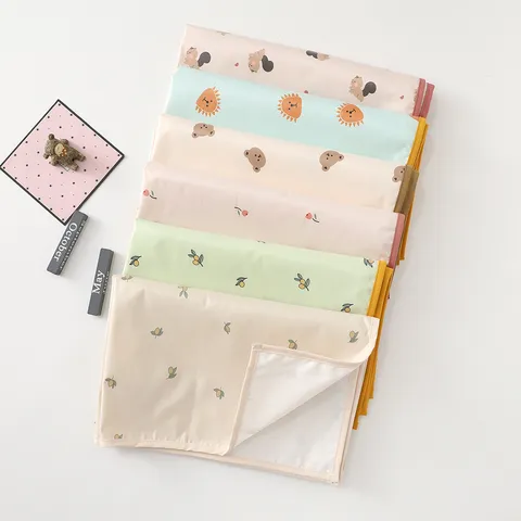 Baby Waterproof Urine Isolation Pad Korean Style Cartoon Printed Washable Breathable Large Size Infant Bed Mat