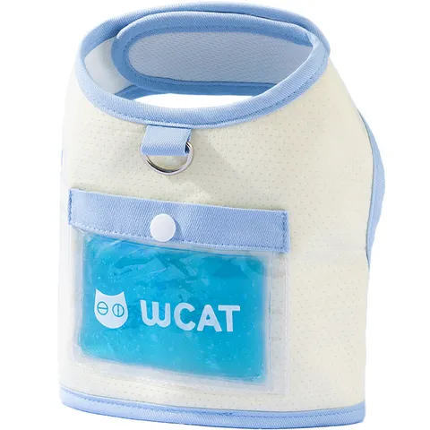 Summer Cooling Pet Harness And Leash Set With Ice Pack Breathable Mesh Small Dog Cat Walking Vest Outdoor Supplies