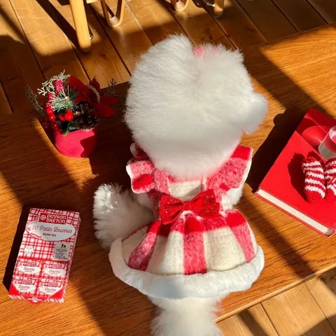 Natale Animale Domestico Cane Abiti Carino Peluche Abito Caldo Incappucciato Mantello Inverno Abbigliamento Per Piccoli Cani Cucciolo Animale Domestico Abbigliamento