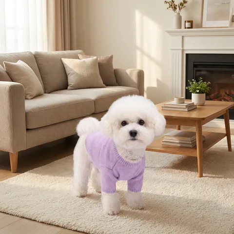 Warme Winter Hondenpullover en Fleece Vest met Schattige Dieren Ontwerpen Zachte Gebreide Stof