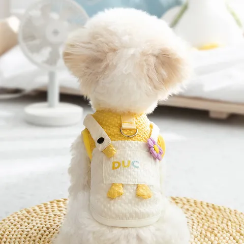 Süße Cartoon Tier Welpen Hundebeste Sommer Atmungsaktiv Kleine Hunde Kleidung Haustier Traktion Kleidung Für Katzen