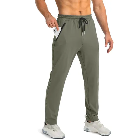 Herren Casual Sport Hosen Schnelltrocknend Atmungsaktiv Gerade Jogginghose Mit Kordelzug Taschen Für Laufen Fitness Unten
