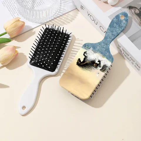ABS Air Cushion Hair Brush Running Horse Pattern Anti-Static Scalp Massage Hairbrush Comb