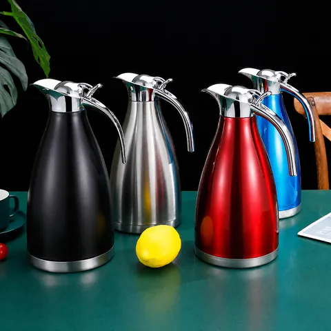 Caraffa Termica Sottovuoto in Acciaio Inossidabile 304 Stile Europeo Caffettiera Bottiglia di Acqua Calda Domestica
