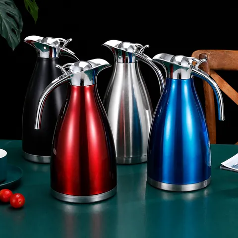 Caraffa Termica Sottovuoto in Acciaio Inossidabile 304 Stile Europeo Caffettiera Bottiglia di Acqua Calda Domestica