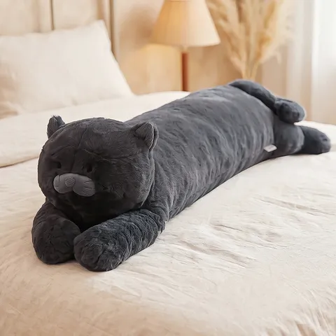 Long Cat Plush Toy Cute Stuffed Animal Pillow Soft Body Pillow For Sleeping Side Sleeper Pillow Home Decor Bed Pillow Gift