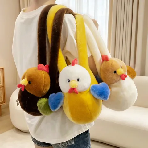 Cute Dolphin Plush Crossbody Bag Cartoon Animal Doll Shoulder Bag Student Fashion Cute Pet Bag